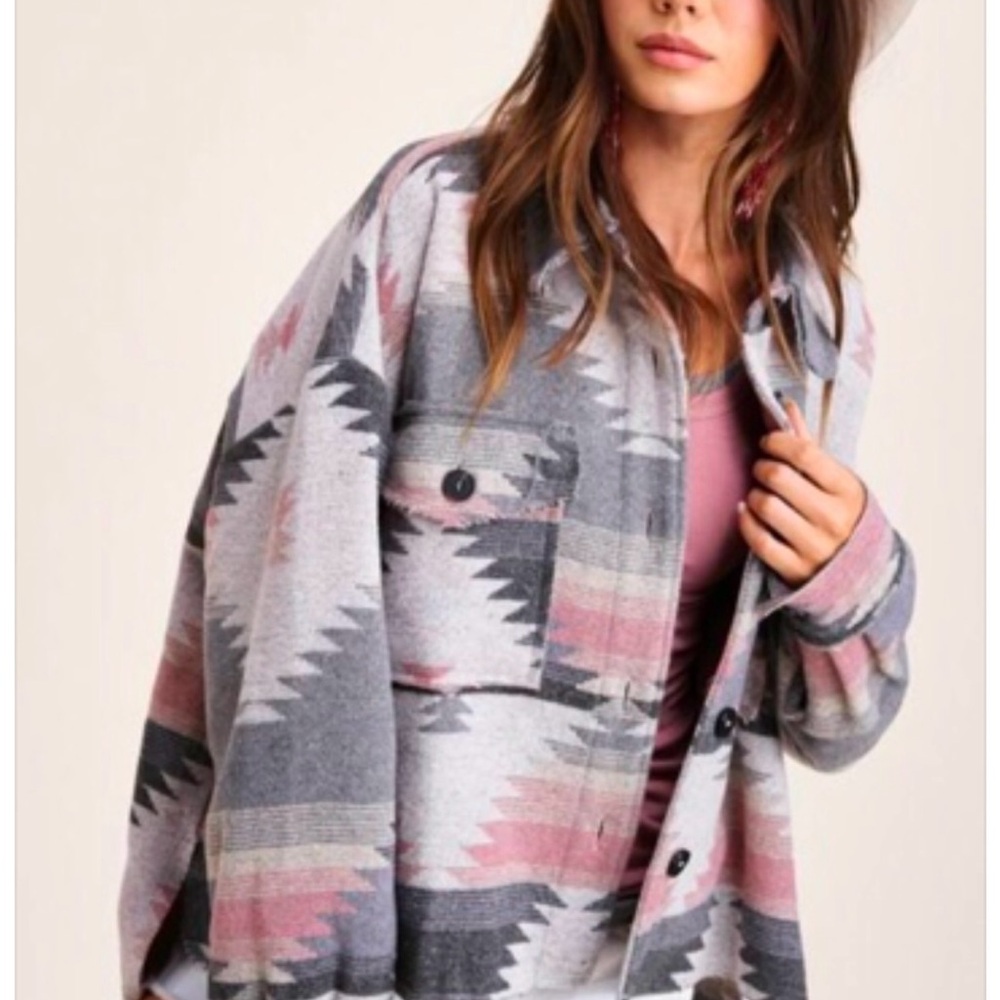 Aztec Patterned Jacket NWOT